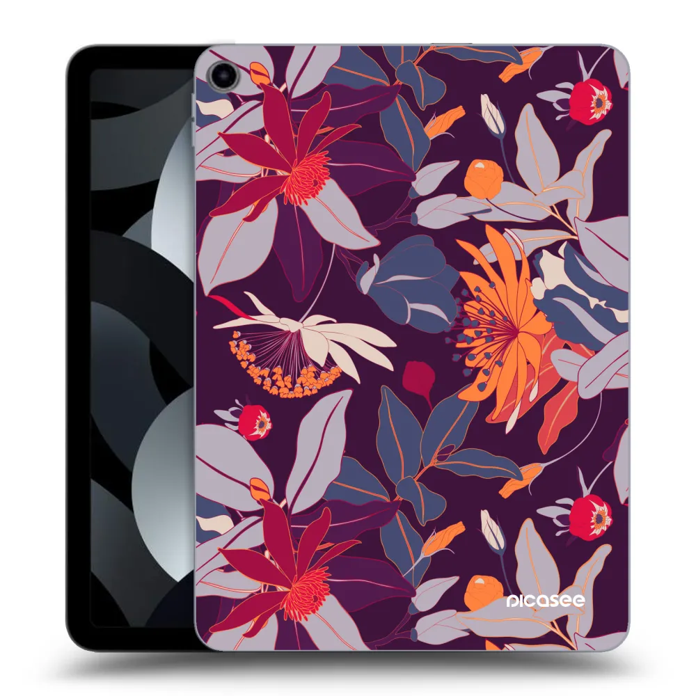 Picasee silikonska prozirna maskica za Apple iPad Air 5 10.9" 2022 - Purple Leaf
