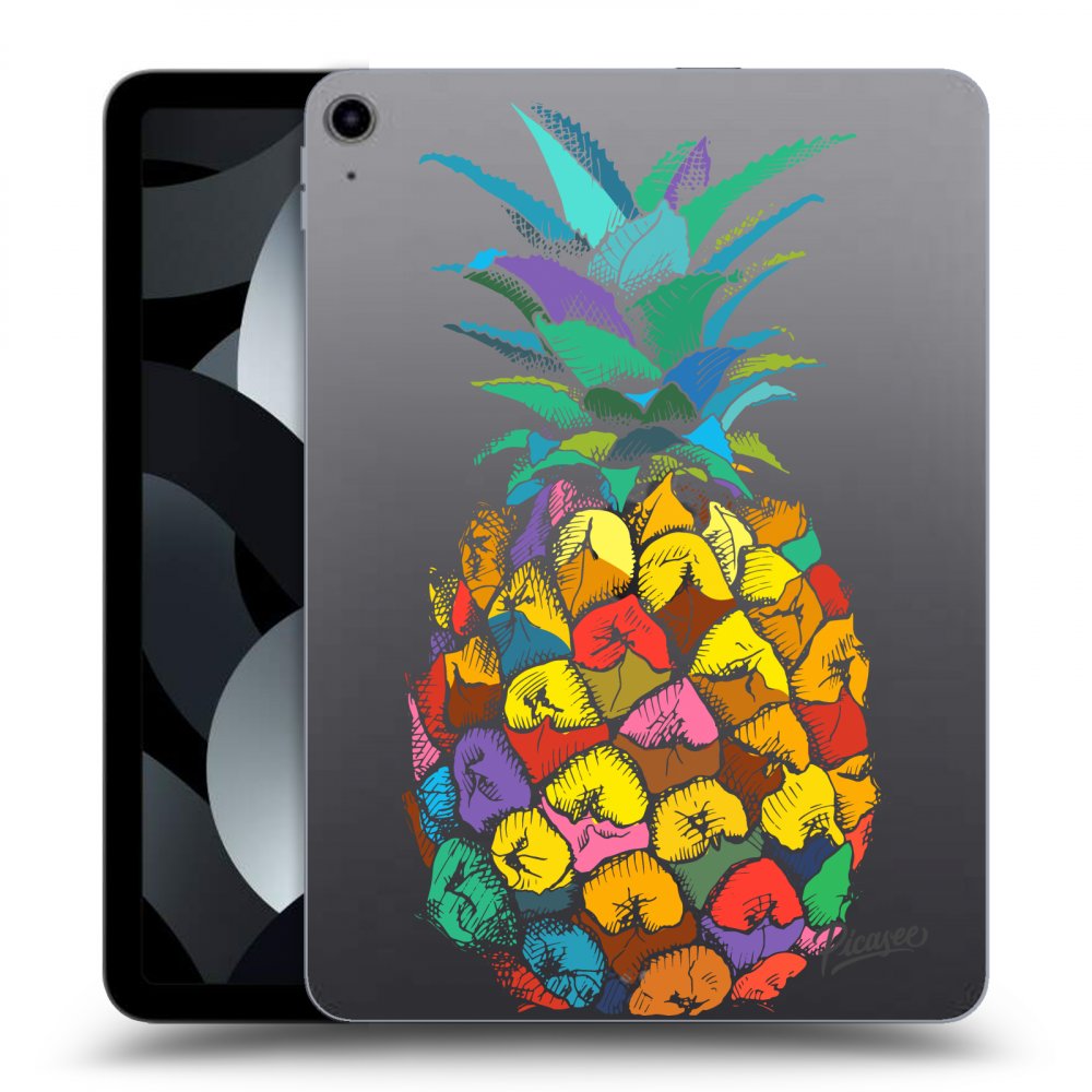 Picasee silikonska prozirna maskica za Apple iPad Air 5 10.9" 2022 - Pineapple