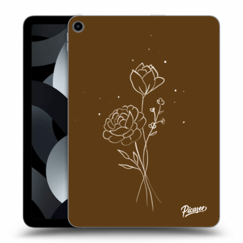 Picasee silikonska prozirna maskica za Apple iPad Air 5 10.9" 2022 - Brown flowers