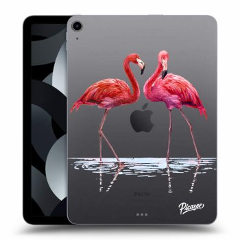 Picasee silikonska prozirna maskica za Apple iPad Air 5 10.9" 2022 - Flamingos couple