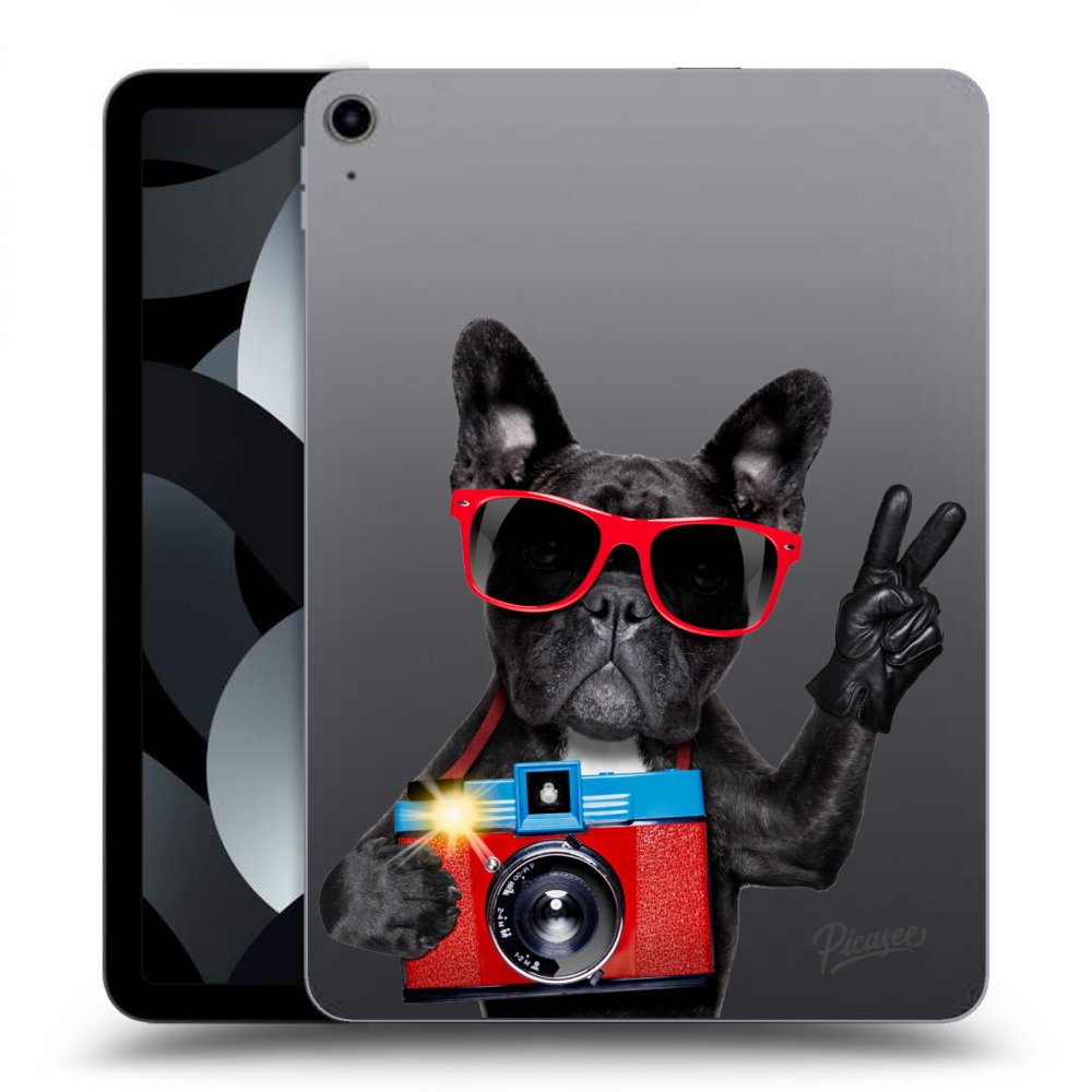 Picasee silikonska prozirna maskica za Apple iPad Air 5 10.9" 2022 - French Bulldog