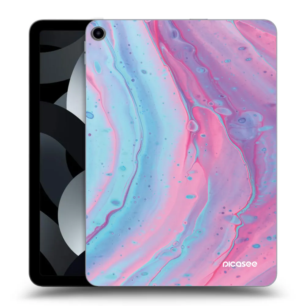 Picasee silikonska prozirna maskica za Apple iPad Air 5 10.9" 2022 - Pink liquid