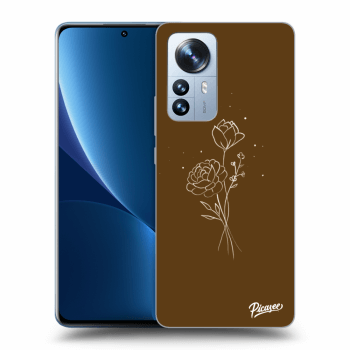 Maskica za Xiaomi 12 Pro - Brown flowers