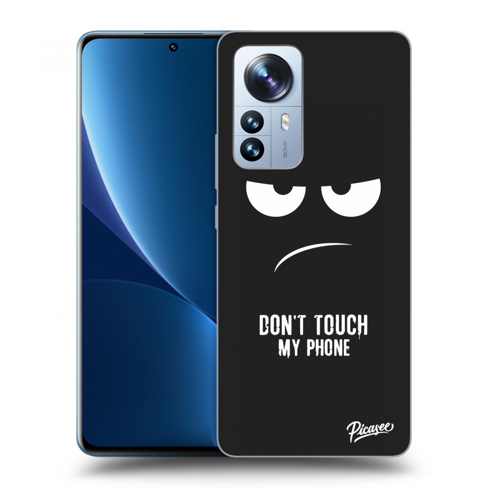 Picasee crna silikonska maskica za Xiaomi 12 Pro - Don't Touch My Phone