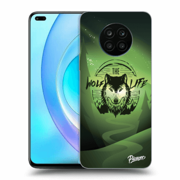 Picasee crna silikonska maskica za Honor 50 Lite - Wolf life