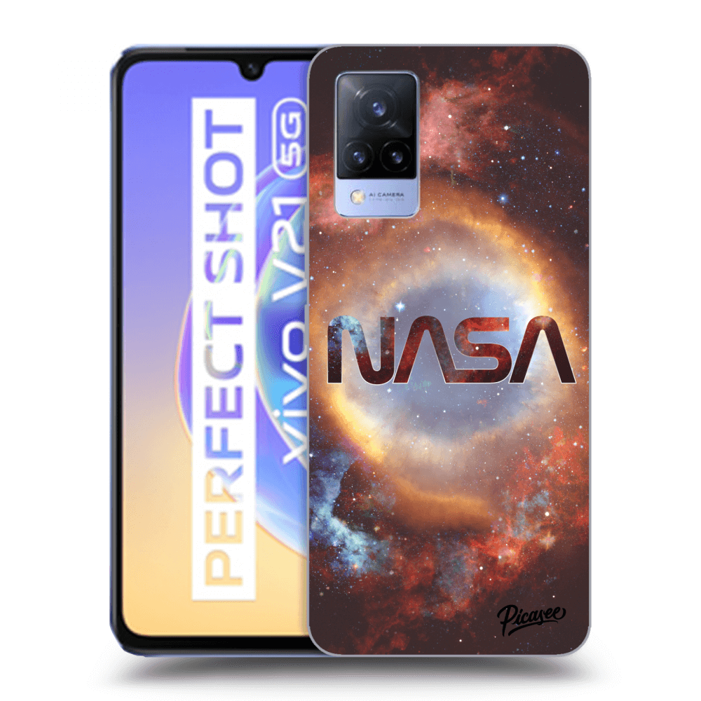 Picasee silikonska prozirna maskica za Vivo V21 5G - Nebula