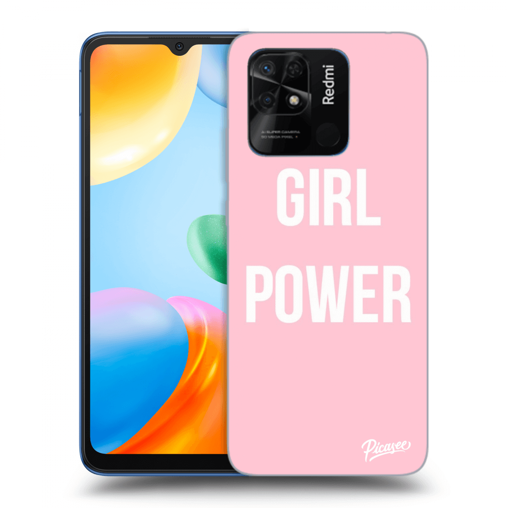 Picasee crna silikonska maskica za Xiaomi Redmi 10C - Girl power