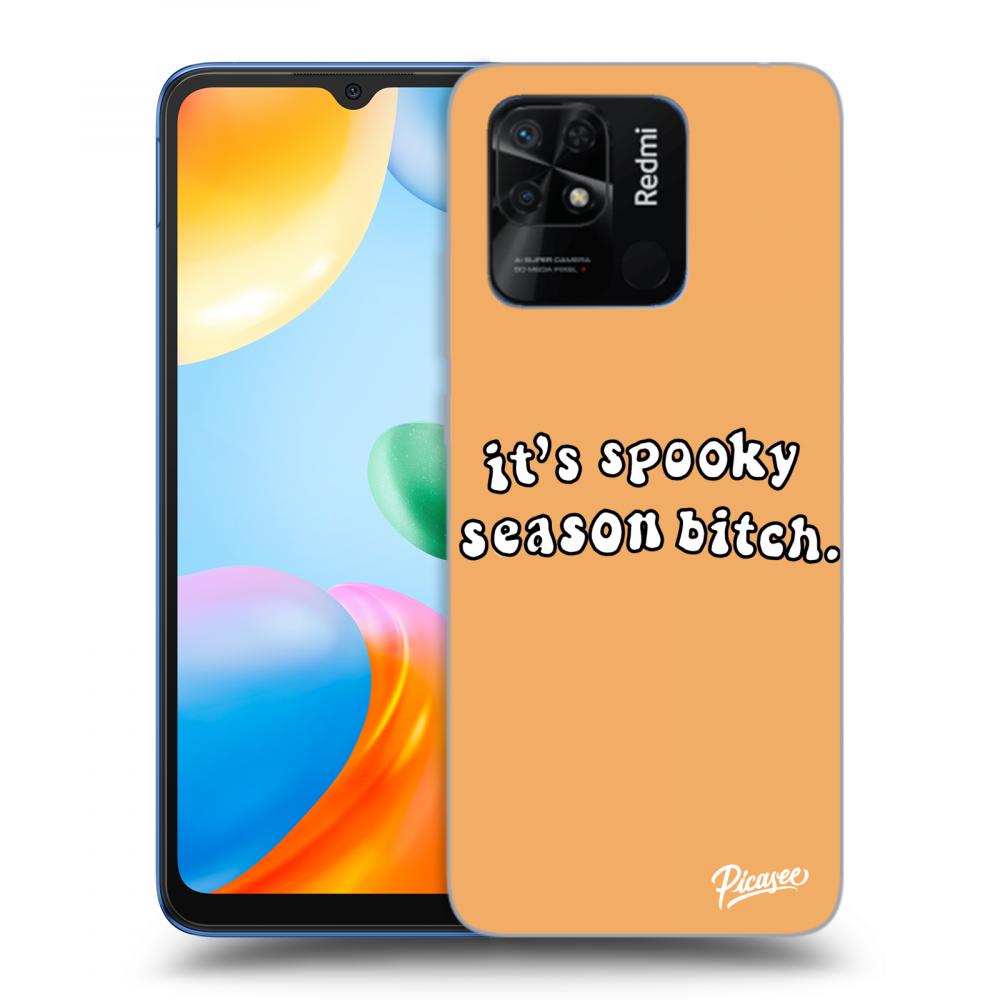 Picasee crna silikonska maskica za Xiaomi Redmi 10C - Spooky season