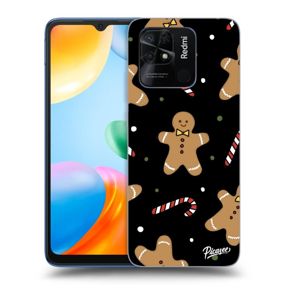 Picasee crna silikonska maskica za Xiaomi Redmi 10C - Gingerbread