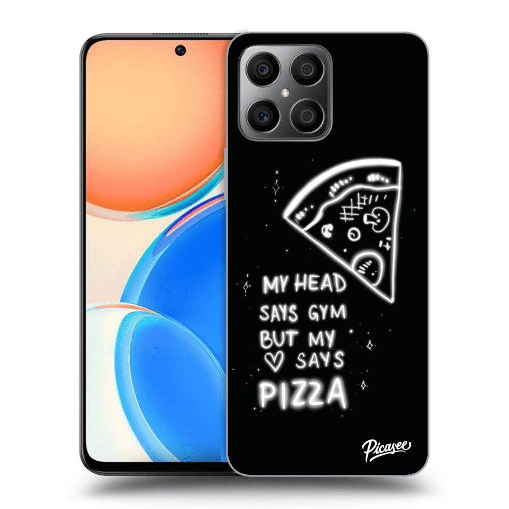 Picasee silikonska prozirna maskica za Honor X8 - Pizza