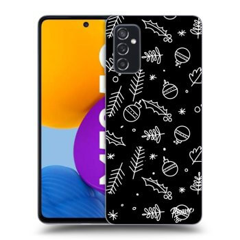 Picasee crna silikonska maskica za Samsung Galaxy M52 5G - Mistletoe