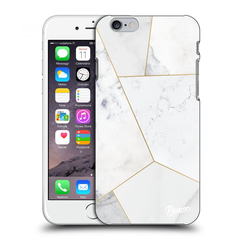 Picasee silikonska prozirna maskica za Apple iPhone 6/6S - White tile