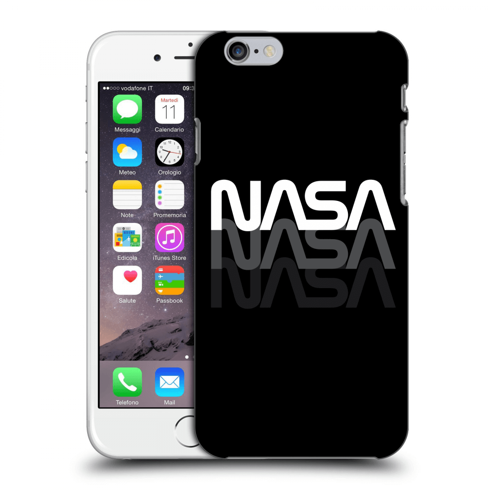 Picasee crna silikonska maskica za Apple iPhone 6/6S - NASA Triple