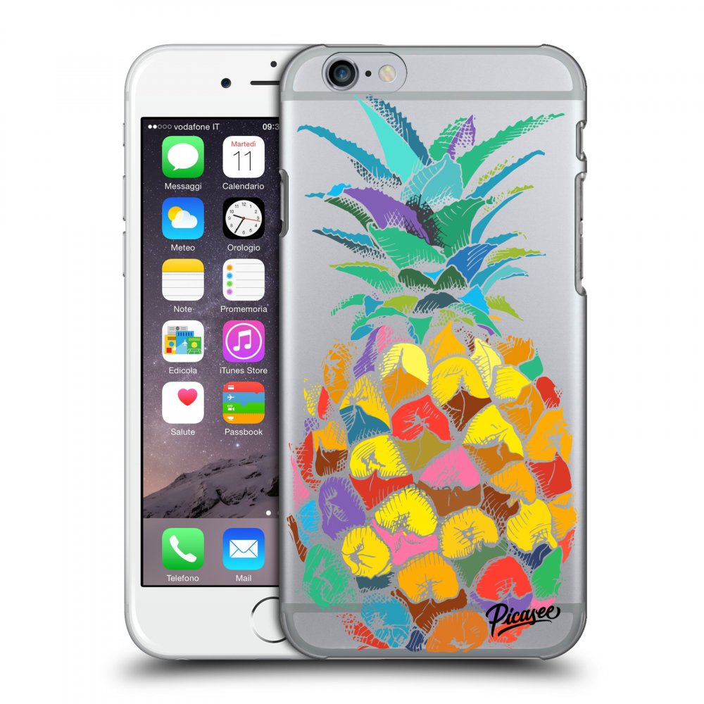 Picasee silikonska prozirna maskica za Apple iPhone 6/6S - Pineapple