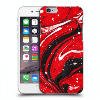 Picasee crna silikonska maskica za Apple iPhone 6/6S - Red black