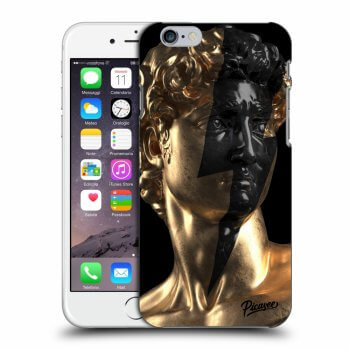 Picasee crna silikonska maskica za Apple iPhone 6/6S - Wildfire - Gold
