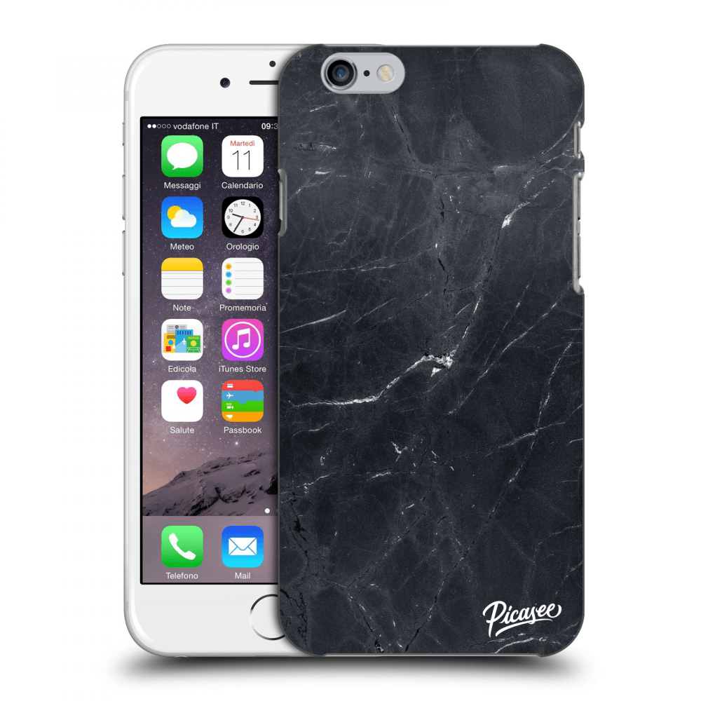 Picasee silikonska prozirna maskica za Apple iPhone 6/6S - Black marble