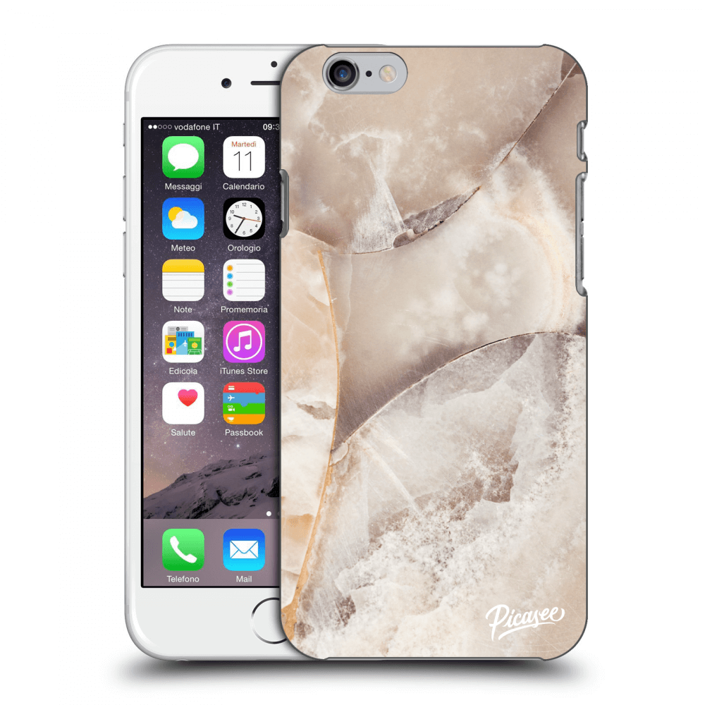 Picasee silikonska prozirna maskica za Apple iPhone 6/6S - Cream marble