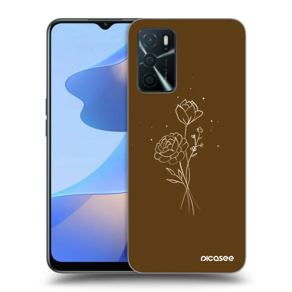 Picasee ULTIMATE CASE za OPPO A16s - Brown flowers