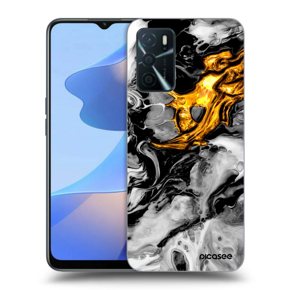 Picasee ULTIMATE CASE za OPPO A16s - Black Gold 2