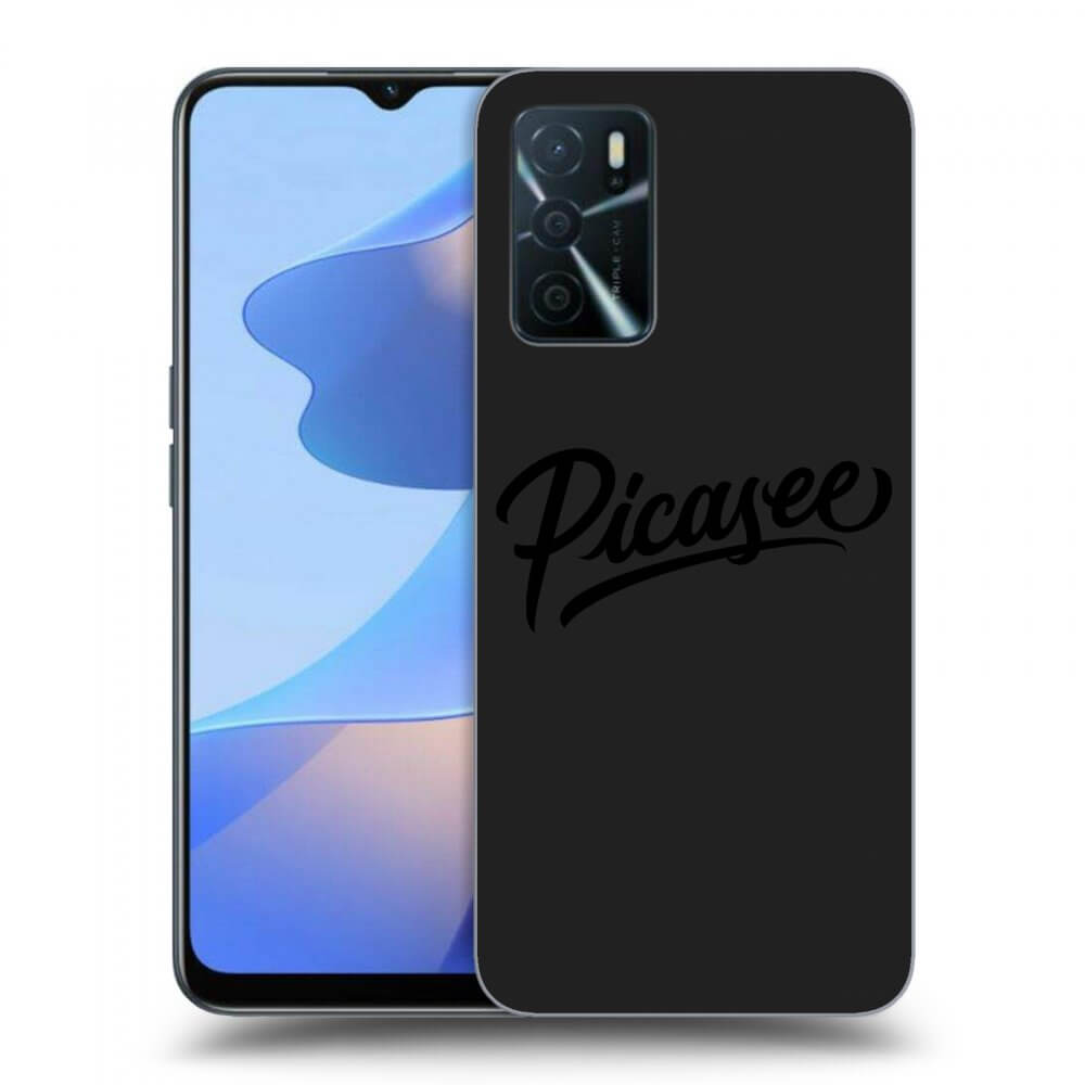 Picasee crna silikonska maskica za OPPO A16s - Picasee - old logo - black