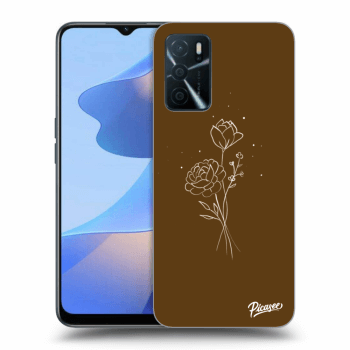 Maskica za OPPO A16s - Brown flowers