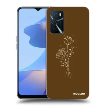 Maskica za OPPO A16s - Brown flowers