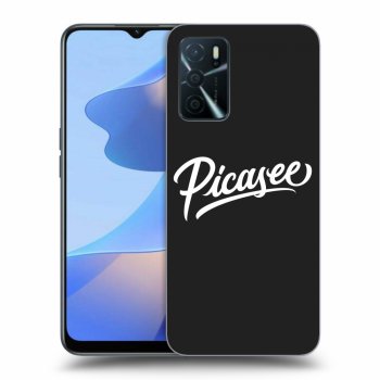 Picasee crna silikonska maskica za OPPO A16s - Picasee - old logo - white