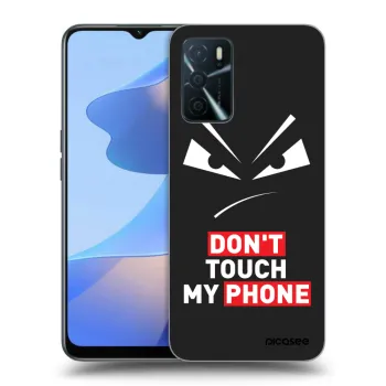 Picasee crna silikonska maskica za OPPO A16s - Evil Eye - Transparent