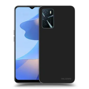 Picasee crna silikonska maskica za OPPO A16s - Clear