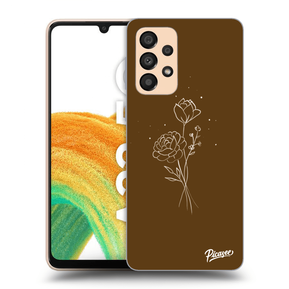 Picasee ULTIMATE CASE za Samsung Galaxy A33 5G A336 - Brown flowers