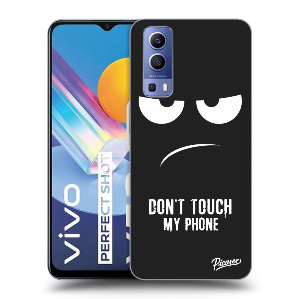Picasee crna silikonska maskica za Vivo Y52 5G - Don't Touch My Phone