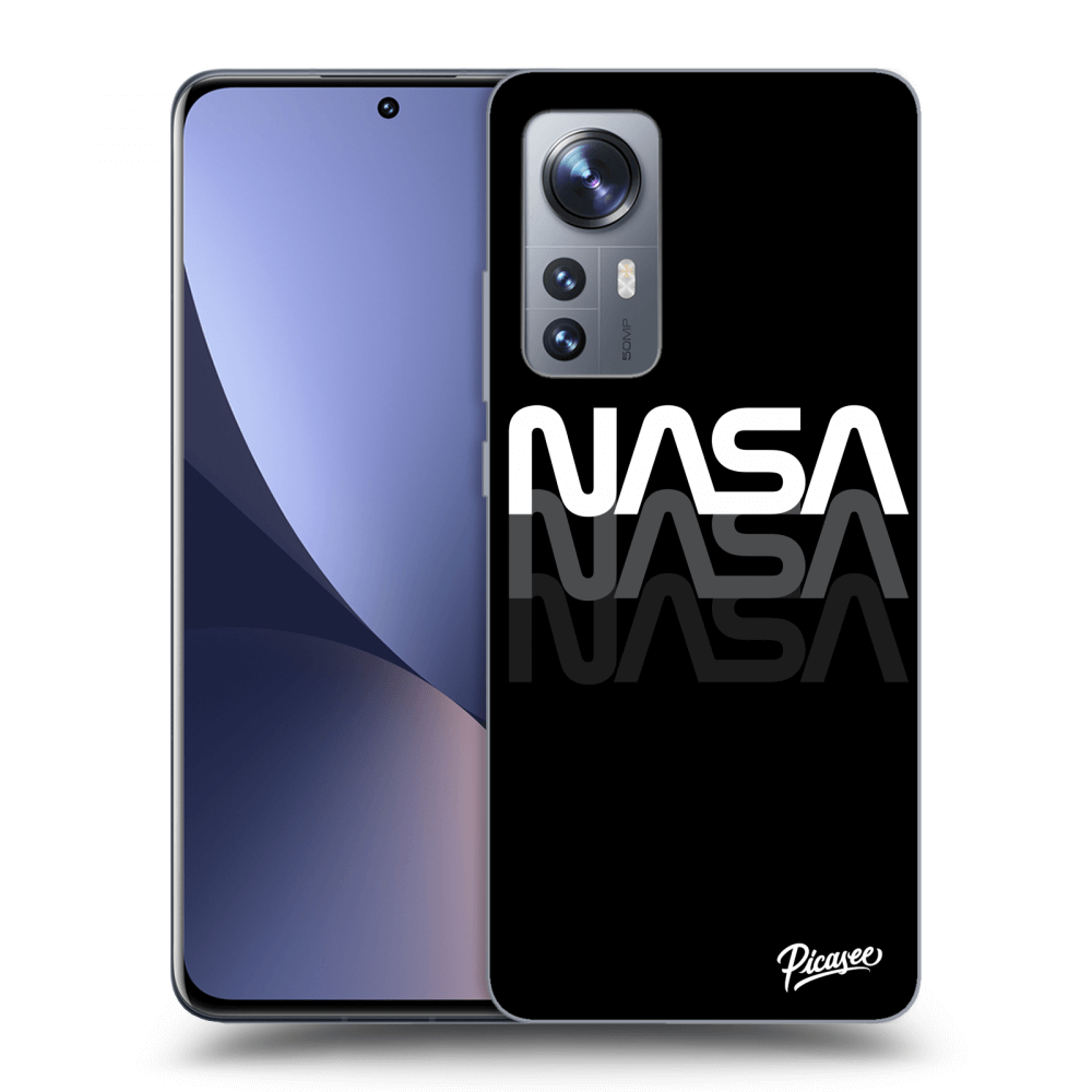 Picasee crna silikonska maskica za Xiaomi 12X - NASA Triple