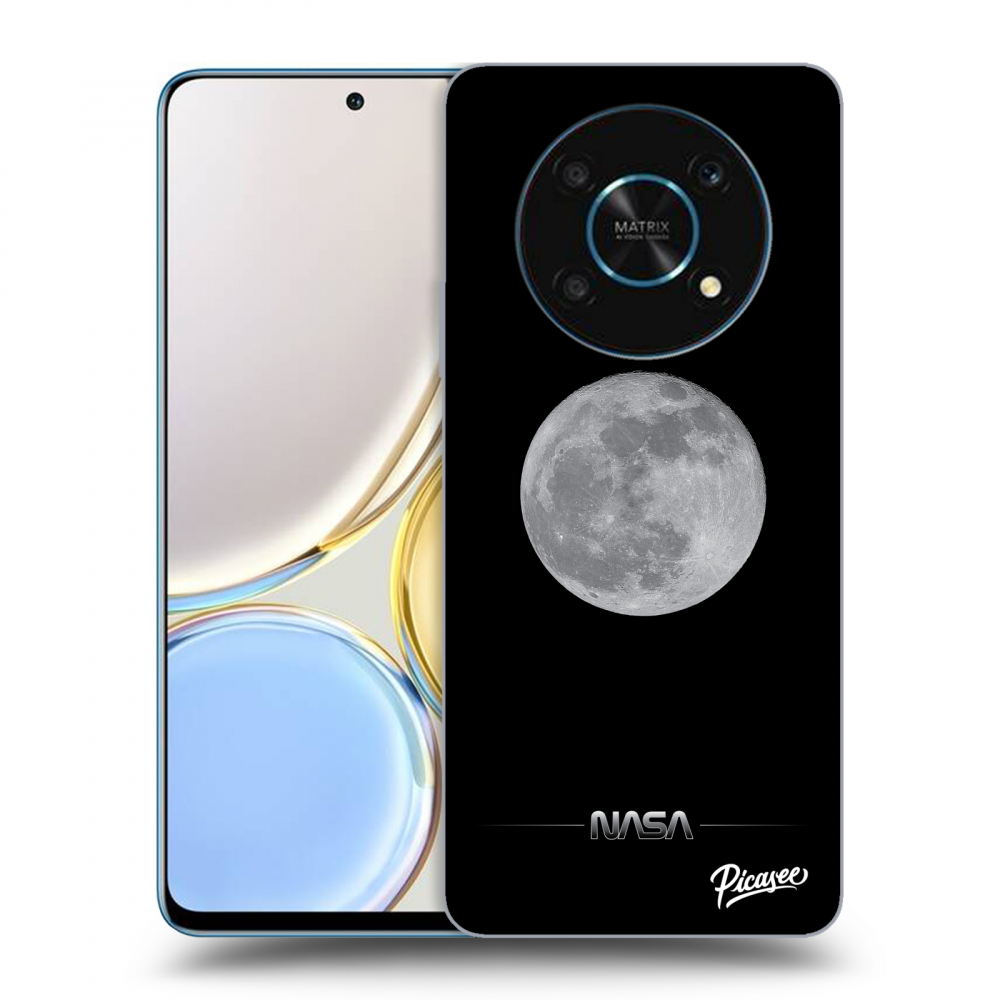 Picasee crna silikonska maskica za Honor Magic4 Lite 5G - Moon Minimal