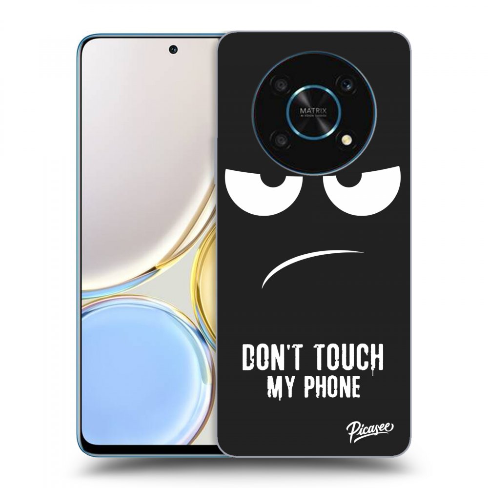 Picasee crna silikonska maskica za Honor Magic4 Lite 5G - Don't Touch My Phone