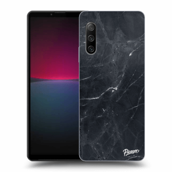 Picasee silikonska prozirna maskica za Sony Xperia 10 IV 5G - Black marble