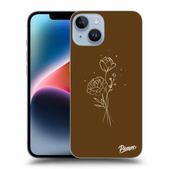 Picasee ULTIMATE CASE MagSafe za Apple iPhone 14 - Brown flowers