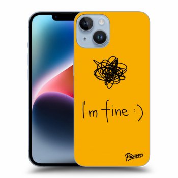 Picasee silikonska prozirna maskica za Apple iPhone 14 - I am fine