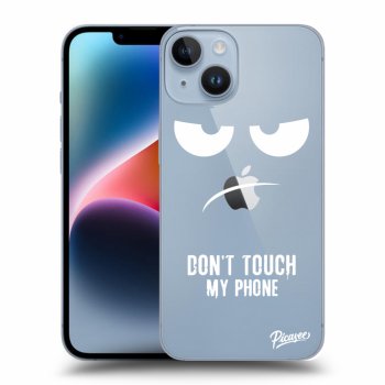 Picasee silikonska prozirna maskica za Apple iPhone 14 - Don't Touch My Phone