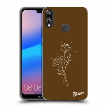 Picasee ULTIMATE CASE za Huawei P20 Lite - Brown flowers
