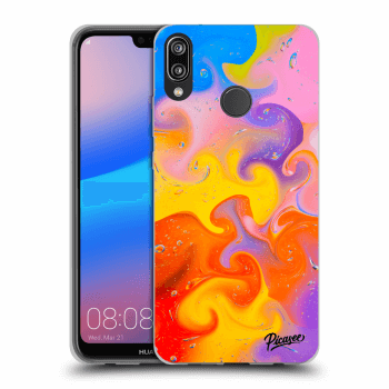 Picasee crna silikonska maskica za Huawei P20 Lite - Bubbles