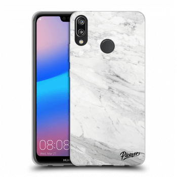 Picasee silikonska prozirna maskica za Huawei P20 Lite - White marble