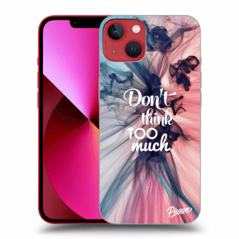 Picasee crna silikonska maskica za Apple iPhone 14 Plus - Don't think TOO much