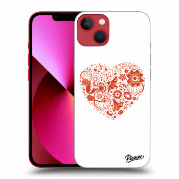 Picasee silikonska prozirna maskica za Apple iPhone 14 Plus - Big heart