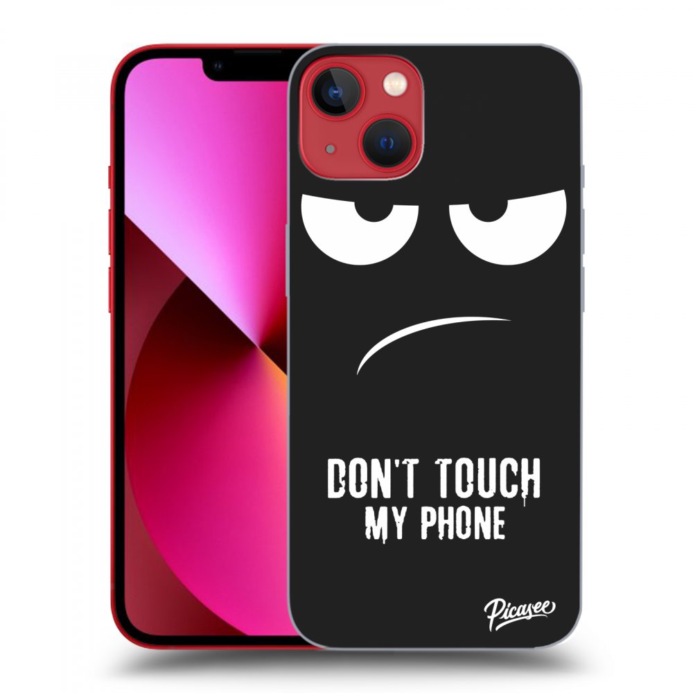 Picasee crna silikonska maskica za Apple iPhone 14 Plus - Don't Touch My Phone