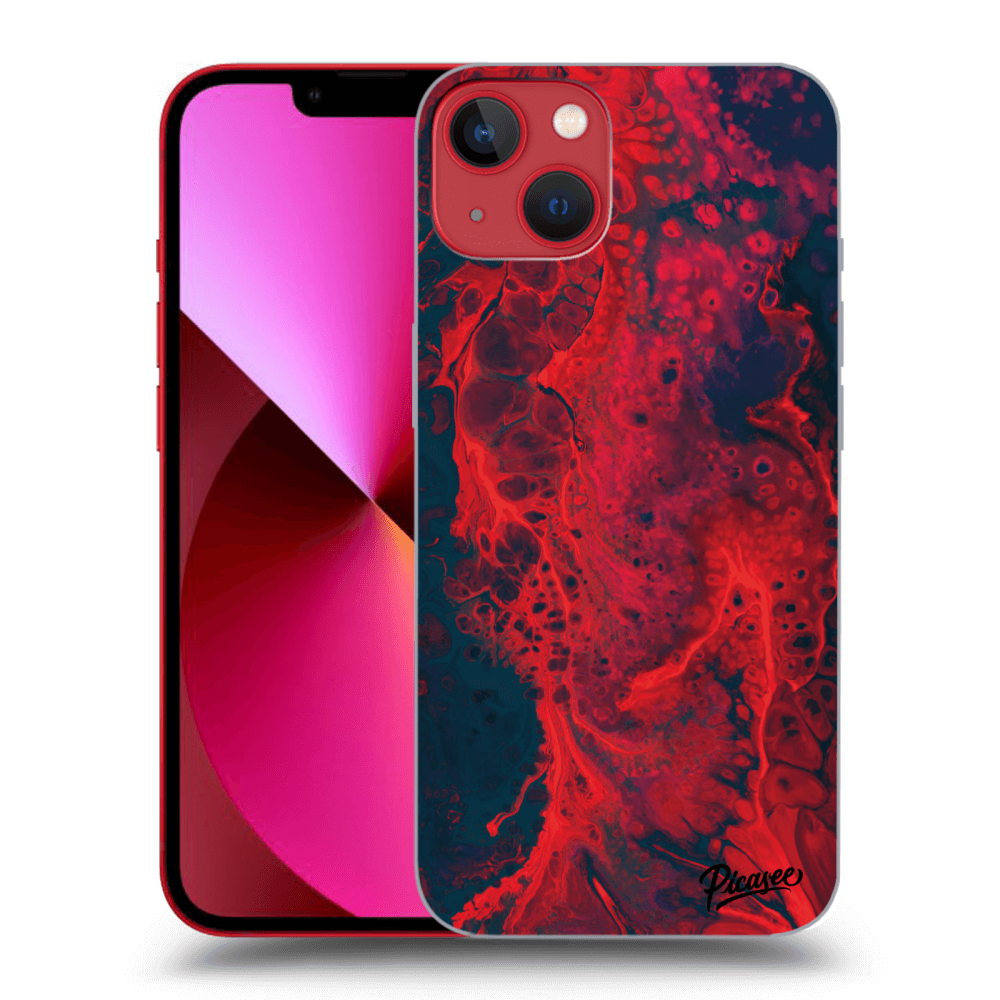 Picasee crna silikonska maskica za Apple iPhone 14 Plus - Organic red