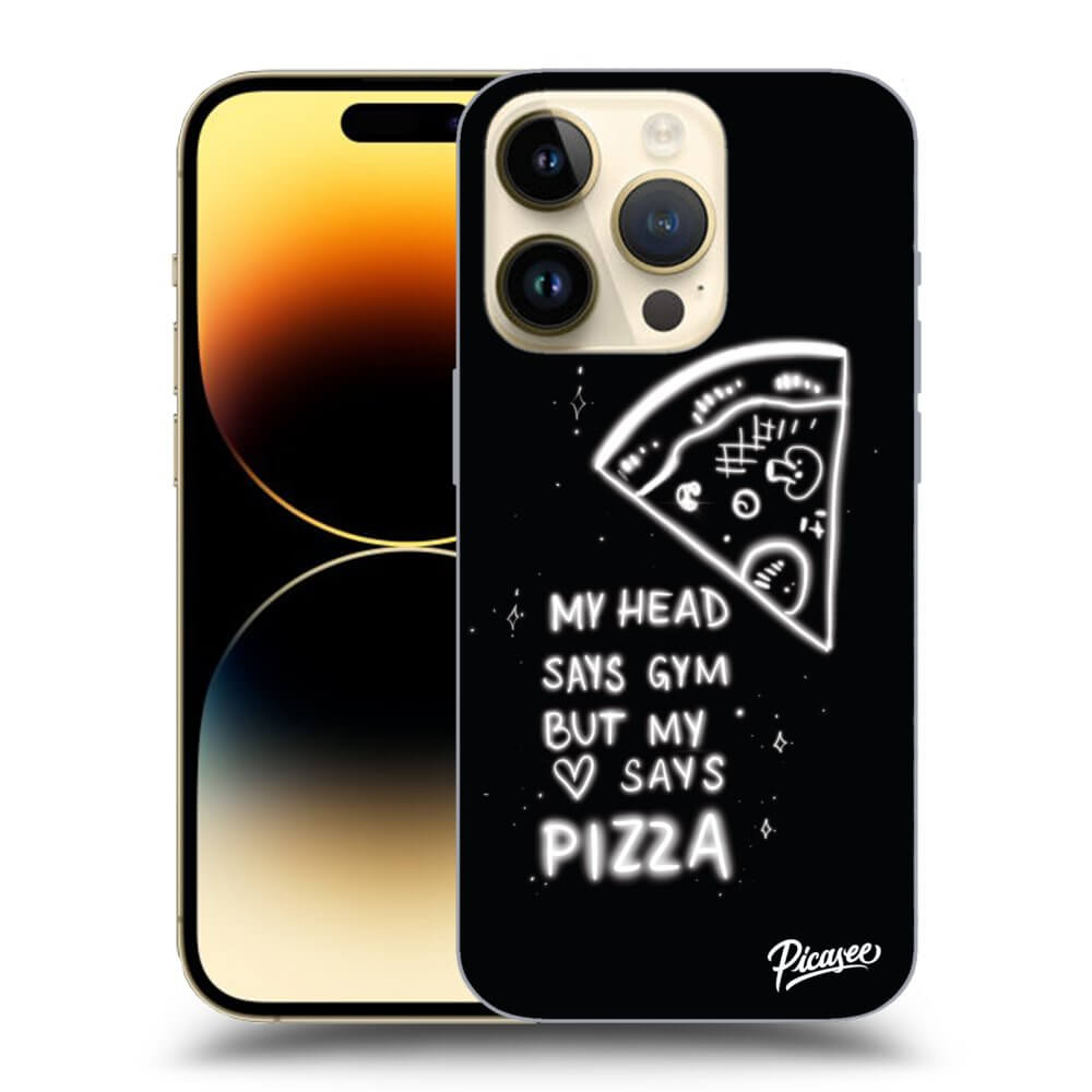 Picasee silikonska prozirna maskica za Apple iPhone 14 Pro - Pizza
