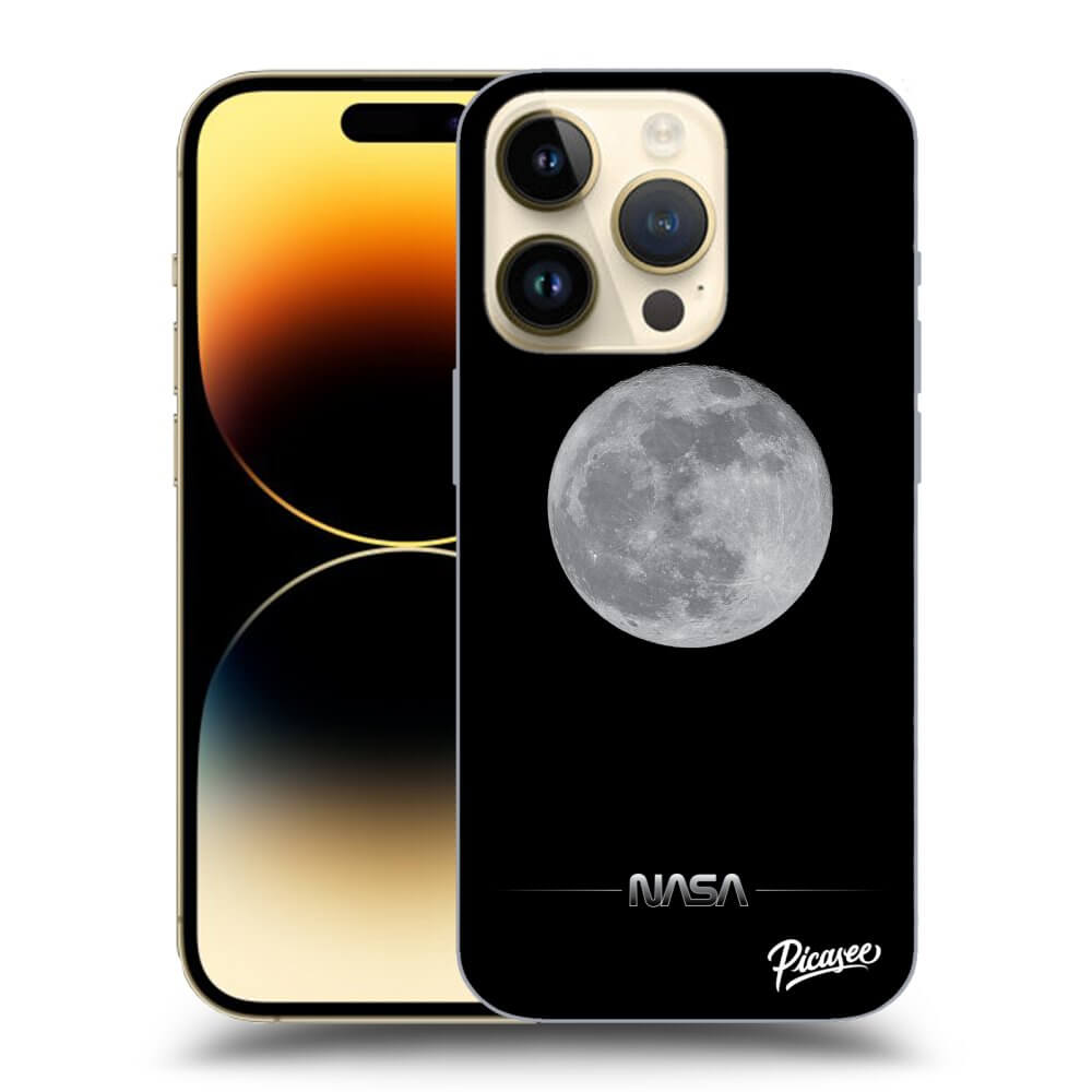 Picasee crna silikonska maskica za Apple iPhone 14 Pro - Moon Minimal