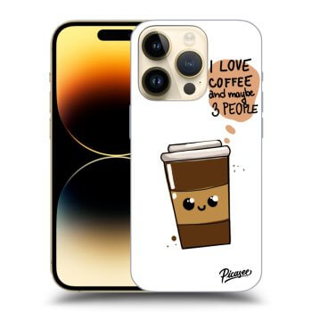 Picasee crna silikonska maskica za Apple iPhone 14 Pro - Cute coffee