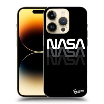 Picasee crna silikonska maskica za Apple iPhone 14 Pro - NASA Triple